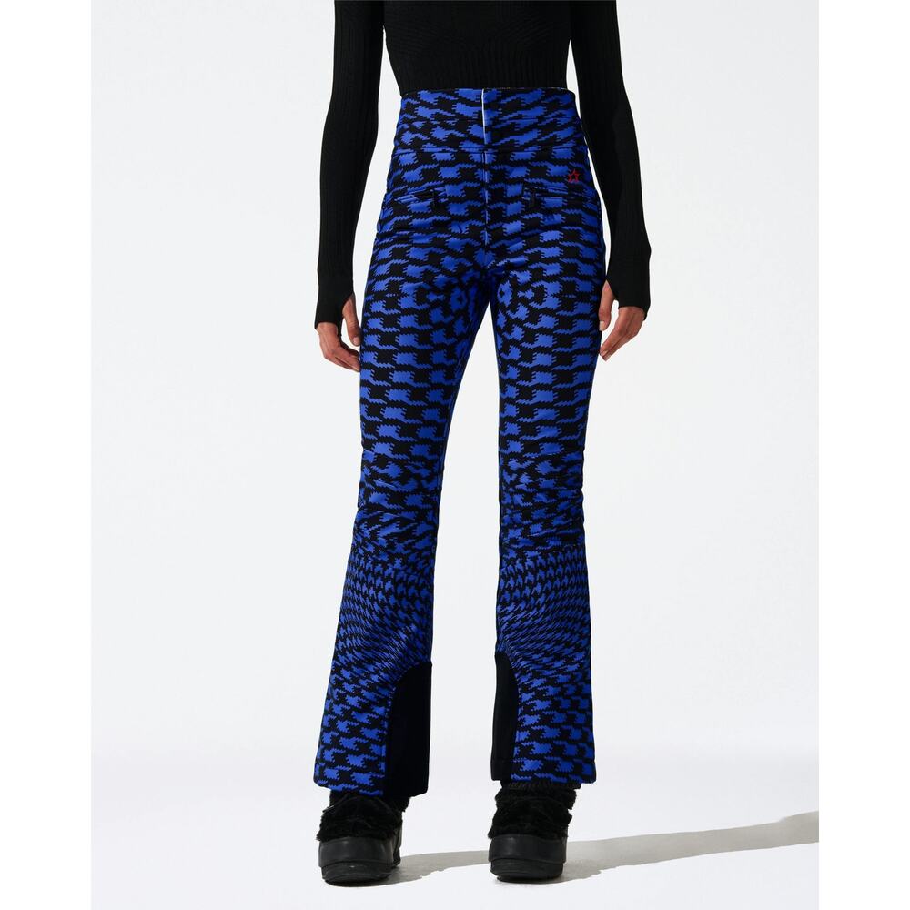 Perfect Moment Aurora Flare Ski Pants High Waist Twisted Houndstooth Preppy M